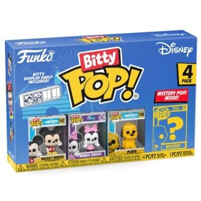 Funko Bitty Pop Disney – Mickey Mouse, Minnie Mouse (roze jurk), Pluto en een mysterie minifiguur in verrassing – 2,2 cm verzamelbaar – inclusief stapelbaar rek – cadeau-idee – Disney fans Funko Bitty Pop Disney – Mickey Mouse, Minnie Mouse (roze jurk), Pluto en een mysterie minifiguur in verrassing – 2,2 cm verzamelbaar – inclusief stapelbaar rek – cadeau-idee – Disney fans