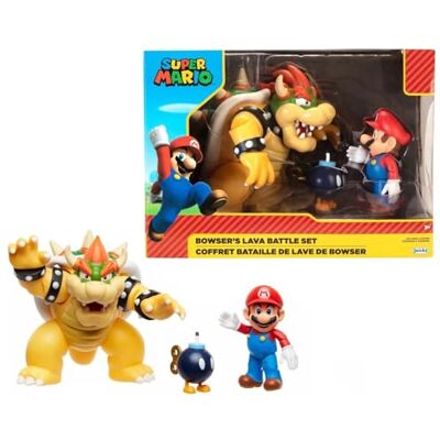 Nintendo World of Jakks Pacific super Mario vs. Bowser Diorama-set (64512-4L) Super Mario Diorama World of 7,6 cm en 12,7 cm Bowser Diorama Set Nintendo World of Jakks Pacific super Mario vs. Bowser Diorama-set (64512-4L) Super Mario Diorama World of 7,6 cm en 12,7 cm Bowser Diorama Set