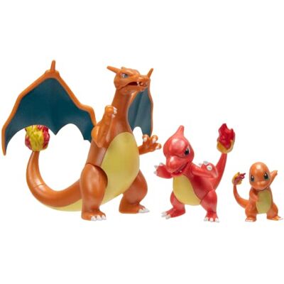 Jazwares Pokémon Select Evolution Charmeleon vechtfiguren, 3 stuks, 5,1 cm, charmeleon 7,6 cm en 11,4 cm Charizard, Pokémon Evolution Multipack Stijl 1, 3-delig assortiment Jazwares Pokémon Select Evolution Charmeleon vechtfiguren, 3 stuks, 5,1 cm, charmeleon 7,6 cm en 11,4 cm Charizard, Pokémon Evolution Multipack Stijl 1, 3-delig assortiment