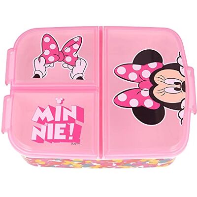Stor Minnie Mouse lunchbox voor kinderen, 3 vakken Stor Minnie Mouse lunchbox voor kinderen, 3 vakken