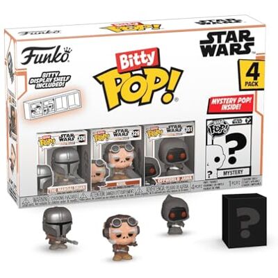 Funko Bitty Pop! Set van 4 – The Mandalorien™, Kuiil™, Jawa Oude Wereld™ en een mysterieus figuur – 2,2 cm – voor tv-fans Funko Bitty Pop! Set van 4 – The Mandalorien™, Kuiil™, Jawa Oude Wereld™ en een mysterieus figuur – 2,2 cm – voor tv-fans