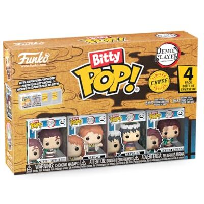 Funko Bitty Pop! Set van 4: Demon Slayer Tanjiro, Sabito, Makomo en Mystery-figuur Limited Edition Chase Modellen kunnen variëren 2,2 cm verzamelfiguur cadeau-idee Funko Bitty Pop! Set van 4: Demon Slayer Tanjiro, Sabito, Makomo en Mystery-figuur Limited Edition Chase Modellen kunnen variëren 2,2 cm verzamelfiguur cadeau-idee