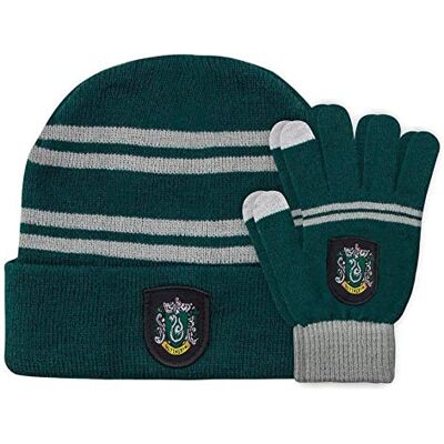 Cinereplicas Harry Potter – set muts en handschoenen – kinderen – officiële licentie – keuze uit Griffoendor Ravenklauw Zwadderich of Huffelpuf, Zwadderich, eenheidsmaat Cinereplicas Harry Potter – set muts en handschoenen – kinderen – officiële licentie – keuze uit Griffoendor Ravenklauw Zwadderich of Huffelpuf, Zwadderich, eenheidsmaat