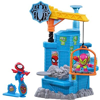 Marvel Spider-Man Stunt Squad Crane Smash, Spider-Man tegen Green Goblin, 3,5 cm Marvel Spider-Man Stunt Squad Crane Smash, Spider-Man tegen Green Goblin, 3,5 cm