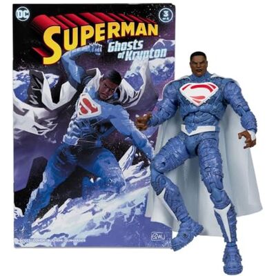 McFarlane 64385947 DC Multiverse Superman Earth 2 figuur Gold Edition met exclusieve strip uit de Superman Ghosts of Krypton Collection, 22 punten, 18 cm, voor McFarlane 64385947 DC Multiverse Superman Earth 2 figuur Gold Edition met exclusieve strip uit de Superman Ghosts of Krypton Collection, 22 punten, 18 cm, voor