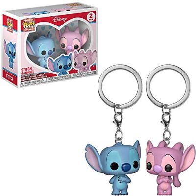 Funko Pop! Sleutelhanger: Lilo&Stitch-2PK-Stitch & Angel Disney: Lilo & Stitch Vinyl minifiguur om te verzamelen fancy sleutelhanger kerstcadeau cadeau-idee Officiële producten Funko Pop! Sleutelhanger: Lilo&Stitch-2PK-Stitch & Angel Disney: Lilo & Stitch Vinyl minifiguur om te verzamelen fancy sleutelhanger kerstcadeau cadeau-idee Officiële producten