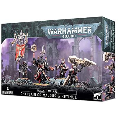 Games Workshop Warhammer 40k Black Templars Chapelain Grimaldus en zijn Suite (FR) Games Workshop Warhammer 40k Black Templars Chapelain Grimaldus en zijn Suite (FR)