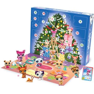 BANDAI BF00609 Littlest Pet Shop Pet Shop adventskalender 8 Pet Shop en 16 accessoires 24 dagen kerstkalender minifiguren dieren speelgoed voor kinderen vanaf 4 jaar BANDAI BF00609 Littlest Pet Shop Pet Shop adventskalender 8 Pet Shop en 16 accessoires 24 dagen kerstkalender minifiguren dieren speelgoed voor kinderen vanaf 4 jaar