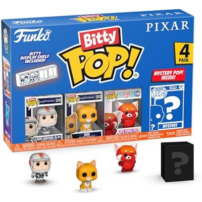 Funko Bitty Pop Pixar Lightyear 4PK Buzz Lightyear, Sox, Izzy Hawthorne en een mysterieuze verrassingsfiguur 0,9 inch (2,2 cm) fancollectie Funko Bitty Pop Pixar Lightyear 4PK Buzz Lightyear, Sox, Izzy Hawthorne en een mysterieuze verrassingsfiguur 0,9 inch (2,2 cm) fancollectie