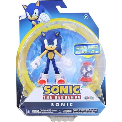 Jakks Pacific Sonic The Hedgehog Sonic figuur 10,2 cm (modern) met onoverwinnelijke artikeldoos Jakks Pacific Sonic The Hedgehog Sonic figuur 10,2 cm (modern) met onoverwinnelijke artikeldoos