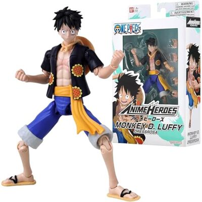 BANDAI Anime Heroes One Piece Anime Heroes figuur 17 cm Monkey D. Luffy versie Dressrosa Officiële licentie One Piece actiefiguur Luffy Speelgoed voor kinderen vanaf 4 jaar 37007 BANDAI Anime Heroes One Piece Anime Heroes figuur 17 cm Monkey D. Luffy versie Dressrosa Officiële licentie One Piece actiefiguur Luffy Speelgoed voor kinderen vanaf 4 jaar 37007