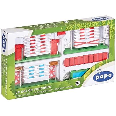 Papo Wedstrijdset voor springende dieren, milieu, 60108, meerkleurig, eenheidsmaat Papo Wedstrijdset voor springende dieren, milieu, 60108, meerkleurig, eenheidsmaat