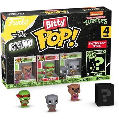 Funko Bitty Pop! Teenage Mutant Ninja Turtles – Splinter, Raphael, Rocksteady en een mysterie minifiguur in verrassing – 2,2 cm – TMNT verzamelbaar – inclusief stapelbaar rek – cadeau-idee Funko Bitty Pop! Teenage Mutant Ninja Turtles – Splinter, Raphael, Rocksteady en een mysterie minifiguur in verrassing – 2,2 cm – TMNT verzamelbaar – inclusief stapelbaar rek – cadeau-idee