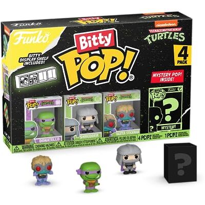 Funko Bitty Pop! Teenage Mutant Ninja Turtles – Leonardo, Michelangelo, April O'Neil en een mysterie minifiguur in verrassing – 2,2 cm – TMNT – Donatello verzamelbaar – stapelbaar rek inbegrepen Funko Bitty Pop! Teenage Mutant Ninja Turtles – Leonardo, Michelangelo, April O'Neil en een mysterie minifiguur in verrassing – 2,2 cm – TMNT – Donatello verzamelbaar – stapelbaar rek inbegrepen