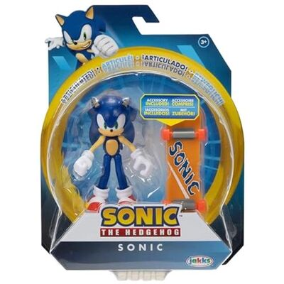 Sonic The Hedgehog Collectie van 10,2 cm grote beweegbare figuren (kies figuur) (Sonic met oranje skateboard) Sonic The Hedgehog Collectie van 10,2 cm grote beweegbare figuren (kies figuur) (Sonic met oranje skateboard)