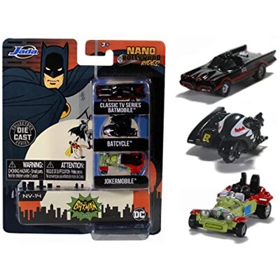 Jada TOYS Nano DC Comics Batman Classic Vehicle 3 Pack Jada TOYS Nano DC Comics Batman Classic Vehicle 3 Pack