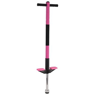 Relaxdays Pogo Stick, springstok voor kinderen, tot 35 kg, gevoerd, springstok buiten, antislip, roestvrij staal, roze Relaxdays Pogo Stick, springstok voor kinderen, tot 35 kg, gevoerd, springstok buiten, antislip, roestvrij staal, roze