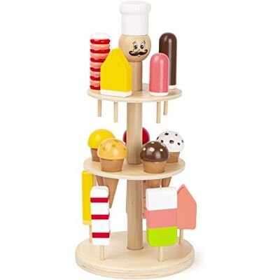 small foot Luigi Gelato IJsstandaard van hout, voor winkels en kinderkeuken, met 15 soorten ijssoorten, vanaf 2 jaar, 11488 speelgoed, meerkleurig small foot Luigi Gelato IJsstandaard van hout, voor winkels en kinderkeuken, met 15 soorten ijssoorten, vanaf 2 jaar, 11488 speelgoed, meerkleurig