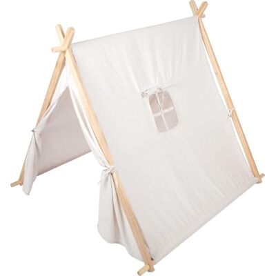small foot indoor play tent for children, wood frame with fabric cover, raam and roll-up opening, for children aged 2 and up, 12761 small foot indoor play tent for children, wood frame with fabric cover, raam and roll-up opening, for children aged 2 and up, 12761