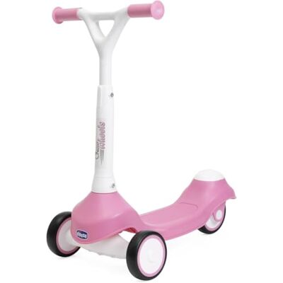 Chicco Il Mio Primo Roze step voor kinderen van 2 tot 5 jaar, 3 antislip rubberen wielen en robuust frame, ontwikkeling van evenwicht en motorvermogen, maximale belasting 20 kg, kleur roze Chicco Il Mio Primo Roze step voor kinderen van 2 tot 5 jaar, 3 antislip rubberen wielen en robuust frame, ontwikkeling van evenwicht en motorvermogen, maximale belasting 20 kg, kleur roze