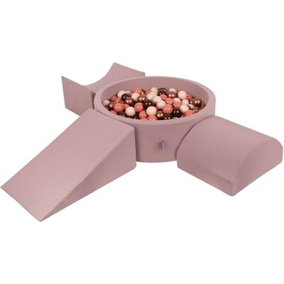 KiddyMoon Foam Speelplaats Met Ronde Ballenbad (300 Ballen) Kinderen Ballenbakken Speelgoed Obstakel Parcours, Heide: Bruin/Koper/Pastel Beige/Zalm KiddyMoon Foam Speelplaats Met Ronde Ballenbad (300 Ballen) Kinderen Ballenbakken Speelgoed Obstakel Parcours, Heide: Bruin/Koper/Pastel Beige/Zalm