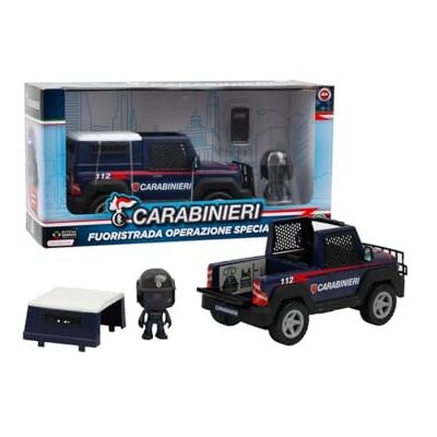 Giochi Preziosi Carabinieri Set bestaande uit Jeep en Mini Action Hero 7 cm met Carabinieri-uniform van de 1e mobiele afdeling, voor kinderen vanaf 4 jaar Giochi Preziosi Carabinieri Set bestaande uit Jeep en Mini Action Hero 7 cm met Carabinieri-uniform van de 1e mobiele afdeling, voor kinderen vanaf 4 jaar