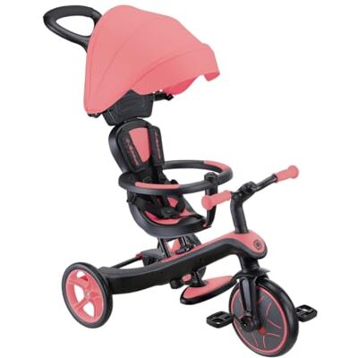 Globber Explorer 4-in-1 driewieler schaalbare driewieler en loopfiets voor peuters van 10 maanden tot 5 jaar versie 2 pastelroze Globber Explorer 4-in-1 driewieler schaalbare driewieler en loopfiets voor peuters van 10 maanden tot 5 jaar versie 2 pastelroze