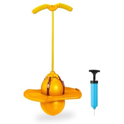 Relaxdays Pogo Stick voor kinderen met hoge springbal, max. 100 kg, 74 x 39 x 29 cm, buitenspel Relaxdays Pogo Stick voor kinderen met hoge springbal, max. 100 kg, 74 x 39 x 29 cm, buitenspel