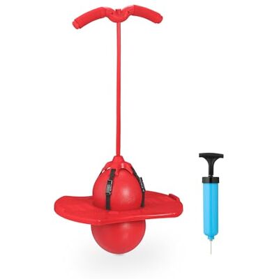 Relaxdays Pogo Ball pour Enfants jusqu'à 100 kg, Jouet d'extérieur, Balle avec poignées, 74x39x29 cm Relaxdays Pogo Ball pour Enfants jusqu'à 100 kg, Jouet d'extérieur, Balle avec poignées, 74x39x29 cm