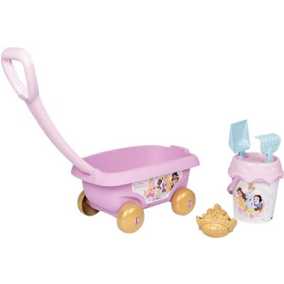 Smoby Disney Prinsessen Strandwagen met emmer + accessoires - Smoby Disney Prinsessen Strandwagen met emmer + accessoires -