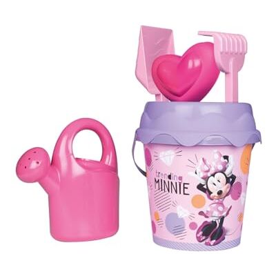 Smoby Minnie – emmer gevuld met gieter – zeef, hark, schep, gieter zandvorm – vanaf 18 maanden – gemaakt in Frankrijk Smoby Minnie – emmer gevuld met gieter – zeef, hark, schep, gieter zandvorm – vanaf 18 maanden – gemaakt in Frankrijk