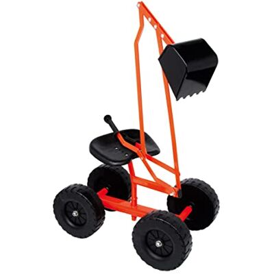 small foot Graafmachine met schep en wielen voor kinderen, zandspeelgoed, 360° draaibaar, vanaf 3 jaar, 4628, zwart small foot Graafmachine met schep en wielen voor kinderen, zandspeelgoed, 360° draaibaar, vanaf 3 jaar, 4628, zwart