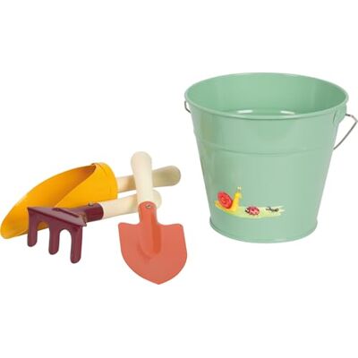 small foot Handshovel set met bucket "Tiny Garden", hout en metalen tuin en zandspeelgoed, voor kinderen vanaf 3 jaar 12665 small foot Handshovel set met bucket "Tiny Garden", hout en metalen tuin en zandspeelgoed, voor kinderen vanaf 3 jaar 12665