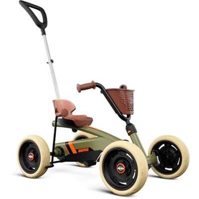 BERG Buzzy Retro 2-in-1 pedaalkart met duwstang, kindervoertuig, pedaalauto, veiligheid en stabiliteit, speelgoed voor kinderen van 2 tot 5 jaar BERG Buzzy Retro 2-in-1 pedaalkart met duwstang, kindervoertuig, pedaalauto, veiligheid en stabiliteit, speelgoed voor kinderen van 2 tot 5 jaar