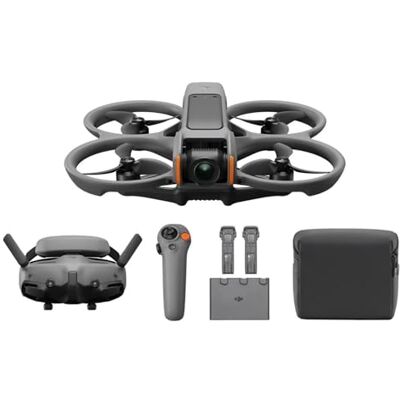 DJI Bundle Fly More Avata 2 (drie batterijen), FPV-drone met 4K-camera, acrobaties met één knop, geïntegreerde propellerbescherming, drone-camera met bril 3 en RC Motion 3 DJI Bundle Fly More Avata 2 (drie batterijen), FPV-drone met 4K-camera, acrobaties met één knop, geïntegreerde propellerbescherming, drone-camera met bril 3 en RC Motion 3