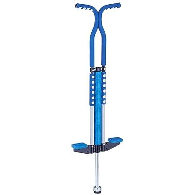 Relaxdays Pogo Stick, springstok voor kinderen tot 60 kg, gevoerd, springstok buiten, antislip, roestvrij staal, blauw, schuimkunststof Relaxdays Pogo Stick, springstok voor kinderen tot 60 kg, gevoerd, springstok buiten, antislip, roestvrij staal, blauw, schuimkunststof