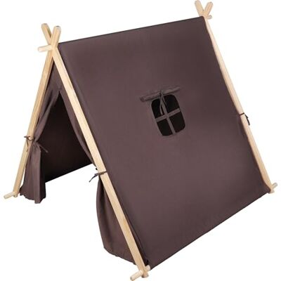 small foot taupe play tent, moderne binnentent met ruime binnenkant en raam, voor kinderen leeftijd 2 en up, 12552 small foot taupe play tent, moderne binnentent met ruime binnenkant en raam, voor kinderen leeftijd 2 en up, 12552