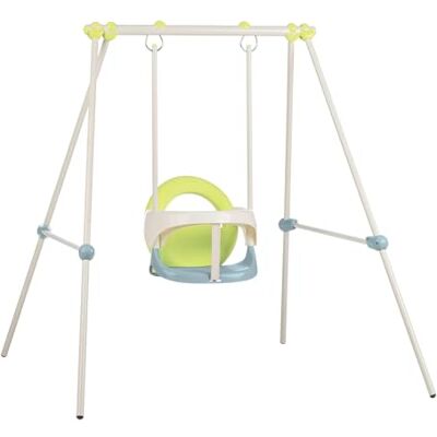 Smoby Metalen babyschommel Babyschommel Binnen/Buiten Hoogte 118 cm Anti-UV behandeld Gerecycled materiaal Vanaf 6 maanden Gemaakt in Spanje Smoby Metalen babyschommel Babyschommel Binnen/Buiten Hoogte 118 cm Anti-UV behandeld Gerecycled materiaal Vanaf 6 maanden Gemaakt in Spanje