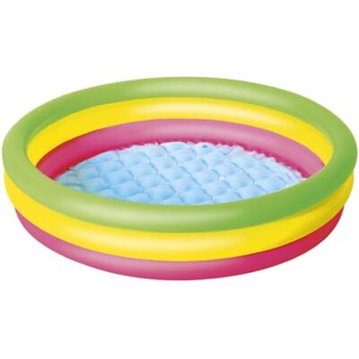 Bestway 51104 Opblaasbaar kinderbadje rond regenboog 3 bogen, 102 x 25 cm Bestway 51104 Opblaasbaar kinderbadje rond regenboog 3 bogen, 102 x 25 cm