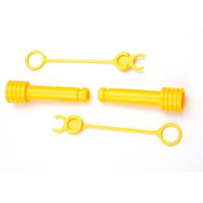 ROLLY TOYS X59901700000 reserveonderdelenset, 2 bouten en 2 klemmen, geel, accessoires voor en Trac aanhanger ROLLY TOYS X59901700000 reserveonderdelenset, 2 bouten en 2 klemmen, geel, accessoires voor en Trac aanhanger