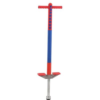 Relaxdays Pogo Stick, springstok voor kinderen, tot 35 kg, gevoerd, antislip, roestvrij staal, blauw/rood Relaxdays Pogo Stick, springstok voor kinderen, tot 35 kg, gevoerd, antislip, roestvrij staal, blauw/rood