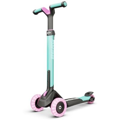 BERG Nexo Kinderstep met LED Wielen Opvouwbaar Roze / Mint Muntkleur stuur bij het buigen in hoogte verstelbaar stuur driewieler voor evenwicht inklapbaar BERG Nexo Kinderstep met LED Wielen Opvouwbaar Roze / Mint Muntkleur stuur bij het buigen in hoogte verstelbaar stuur driewieler voor evenwicht inklapbaar