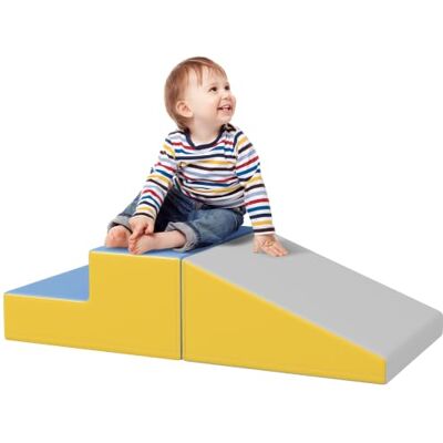 HOMCOM Motorcursus voor baby's, modulair, klimspeelgoed, meerkleurig Schuimbouwstenen, educatief speelgoed, 2 enorme schuimstenen, voor kinderen van 12 tot 36 maanden HOMCOM Motorcursus voor baby's, modulair, klimspeelgoed, meerkleurig Schuimbouwstenen, educatief speelgoed, 2 enorme schuimstenen, voor kinderen van 12 tot 36 maanden