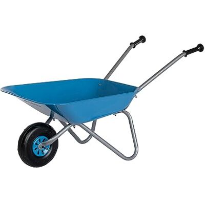 ROLLY TOYS kruiwagen, metaal zilver/blauw (vanaf 2,5 jaar, kinderkruiwagen, metalen schaal, kunststof handgrepen, belastbaarheid: 25 kg ROLLY TOYS kruiwagen, metaal zilver/blauw (vanaf 2,5 jaar, kinderkruiwagen, metalen schaal, kunststof handgrepen, belastbaarheid: 25 kg