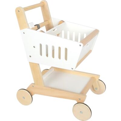 small foot Trolley van hout "Fresh", robuuste speelwagen met kinderzitje, voor winkels en keukens, vanaf 2 jaar, 12836 small foot Trolley van hout "Fresh", robuuste speelwagen met kinderzitje, voor winkels en keukens, vanaf 2 jaar, 12836