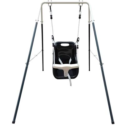 AXI Babyschommelzitje in antraciet en crème, voor baby's vanaf 9 maanden AXI Babyschommelzitje in antraciet en crème, voor baby's vanaf 9 maanden