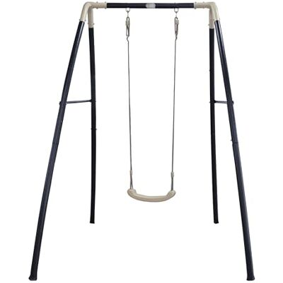 AXI Enkele Schommel van metaal Vrijstaande schommel voor kinderen in bruin met kunststof schommelzitjes Schommelset enkel voor tuin / buiten Cadre Balançoire pour 1 Enfant, 210 x 140 x 217 cm AXI Enkele Schommel van metaal Vrijstaande schommel voor kinderen in bruin met kunststof schommelzitjes Schommelset enkel voor tuin / buiten Cadre Balançoire pour 1 Enfant, 210 x 140 x 217 cm