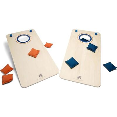 BS Toys Cornhole Games – voor 8 jaar en ouder – zakwerpspel – coördinatiespel voor buiten – 2 planken en 8 zakken – meerkleurig – 30 x 60 x 0,9 cm BS Toys Cornhole Games – voor 8 jaar en ouder – zakwerpspel – coördinatiespel voor buiten – 2 planken en 8 zakken – meerkleurig – 30 x 60 x 0,9 cm