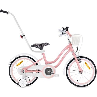 Sun Hart Bike Fiets voor een meisje 12 14 16 Inches, Kinderfiets 2-6 jaar, met duwstang, mand, bel barre de poussée, panier, sonnette, vélo enfant, aide à l'apprentissage, développe équilibre et coordination Sun Hart Bike Fiets voor een meisje 12 14 16 Inches, Kinderfiets 2-6 jaar, met duwstang, mand, bel barre de poussée, panier, sonnette, vélo enfant, aide à l'apprentissage, développe équilibre et coordination