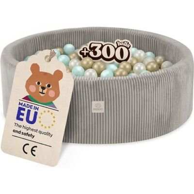 MISIOO Ballenbad voor baby's, 90 x 30 cm, met 300 ballen, hoogwaardig materiaal, afneembare hoes, wasbaar op 30 graden, ideaal voor kinderen van 1-3 jaar, grappige ballen MISIOO Ballenbad voor baby's, 90 x 30 cm, met 300 ballen, hoogwaardig materiaal, afneembare hoes, wasbaar op 30 graden, ideaal voor kinderen van 1-3 jaar, grappige ballen